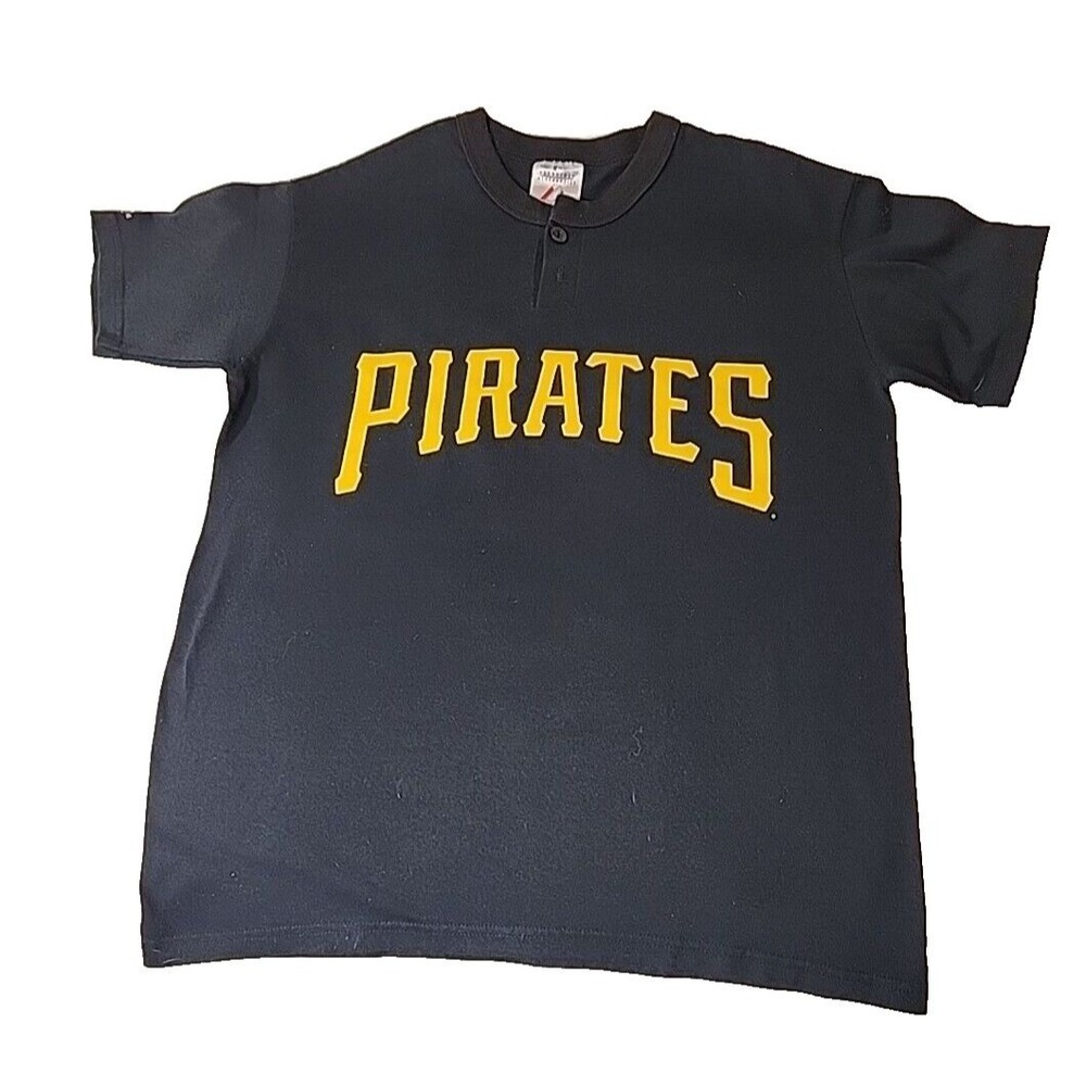 Majestic Pirates MLB Baseball Genuine Mechandise Black T-shirt‎ Mens Size XL